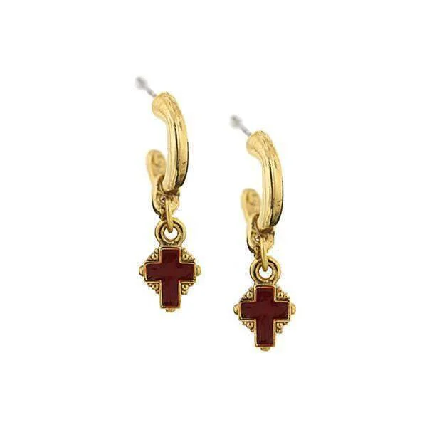 Unmissable Jewelry Sale – Shop Before It's Too Late Symbols of Faith Hoops With Red Enamel Cross Drop Earrings Unmissable Jewelry Sale – Shop Before It's Too Late Symbols of Faith Hoops With Red Enamel Cross Drop Earrings
