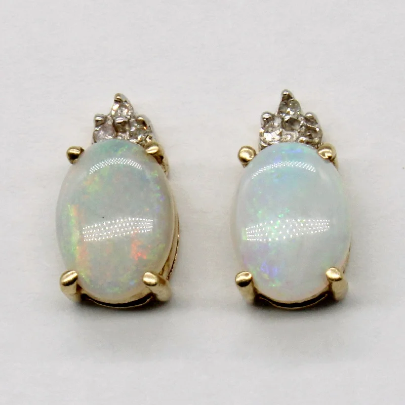 Jewelry Sale Bonanza – Grab Your Sparkle Now Opal & Diamond Earrings | 1.40ctw, 0.03ctw | Jewelry Sale Bonanza – Grab Your Sparkle Now Opal & Diamond Earrings | 1.40ctw, 0.03ctw |