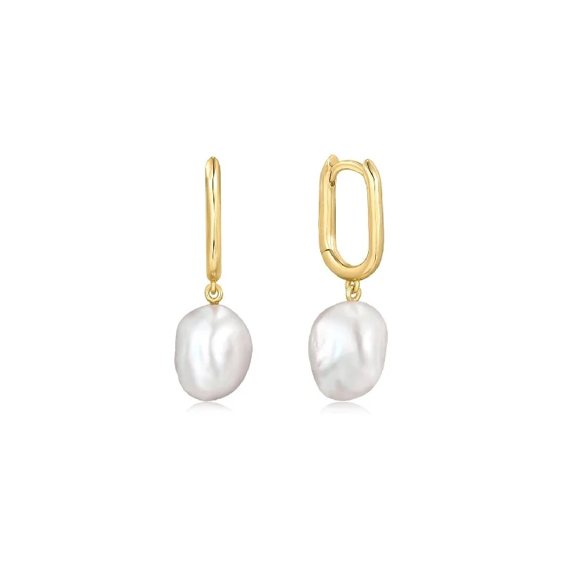 Buy More, Save More On Stunning Jewelry Pieces Oval Huggie Hoops With Pearl Drop Earrings Buy More, Save More On Stunning Jewelry Pieces Oval Huggie Hoops With Pearl Drop Earrings