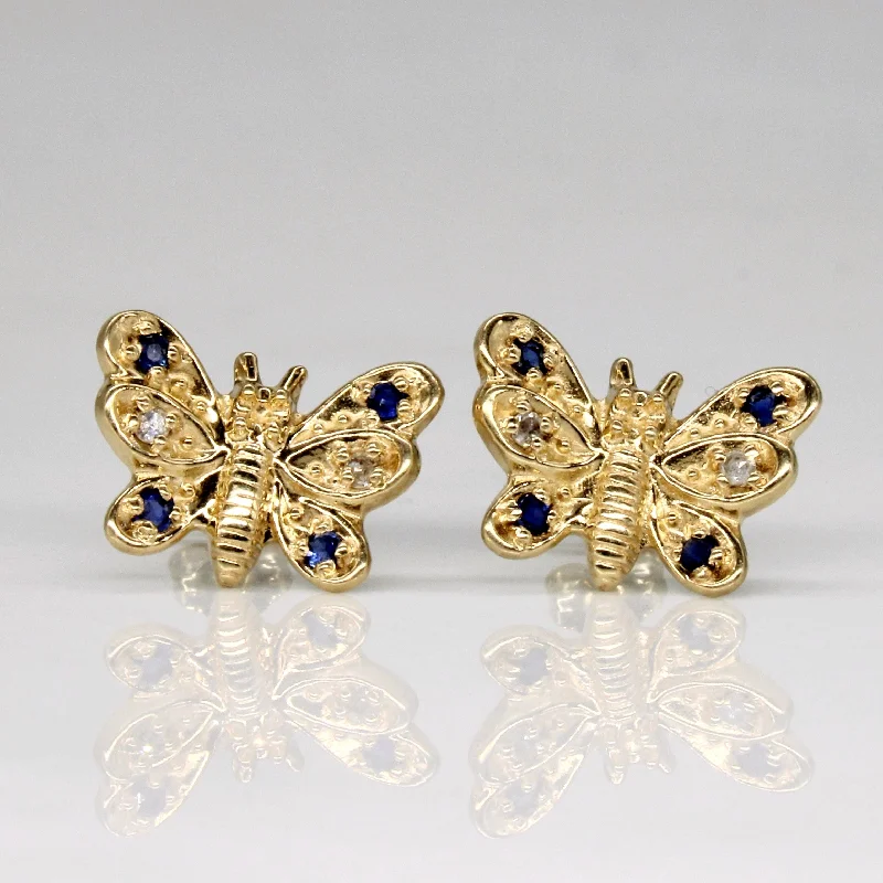 Your Perfect Accessory At The Perfect Price Sapphire & Diamond Butterfly Earrings | 0.08ctw, 0.03ctw | Your Perfect Accessory At The Perfect Price Sapphire & Diamond Butterfly Earrings | 0.08ctw, 0.03ctw |