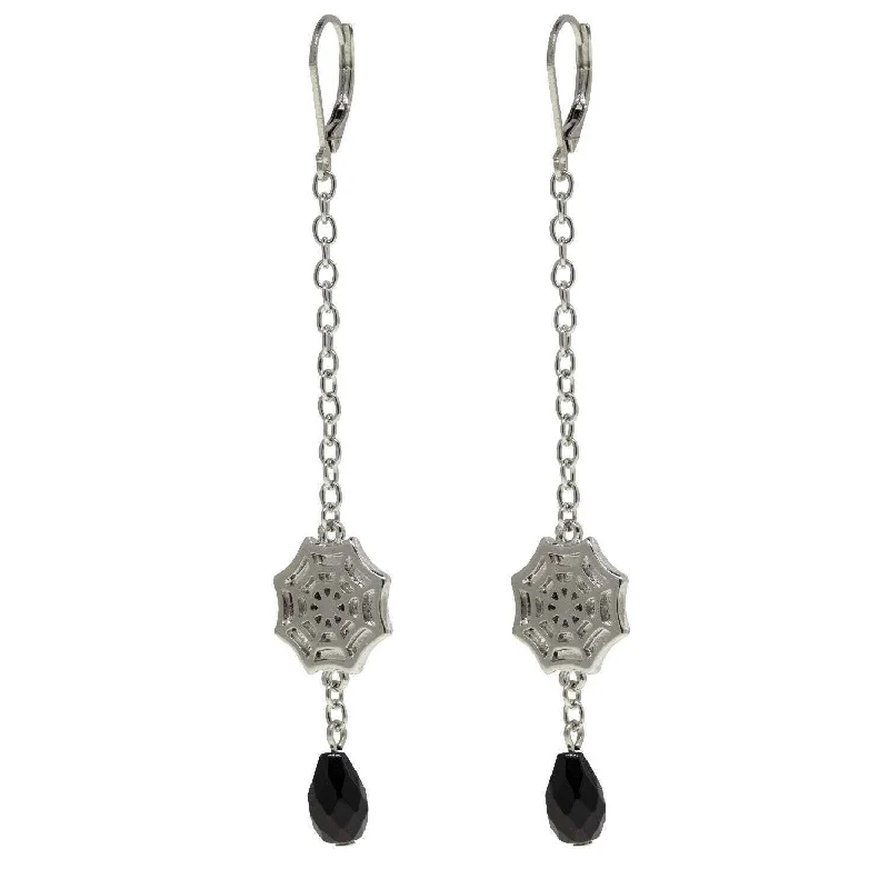 Trending Jewelry Styles Now At Limited-Time Discounts 1928 Jewelry Drop Chain Spider Web With Black Bead Earrings Trending Jewelry Styles Now At Limited-Time Discounts 1928 Jewelry Drop Chain Spider Web With Black Bead Earrings