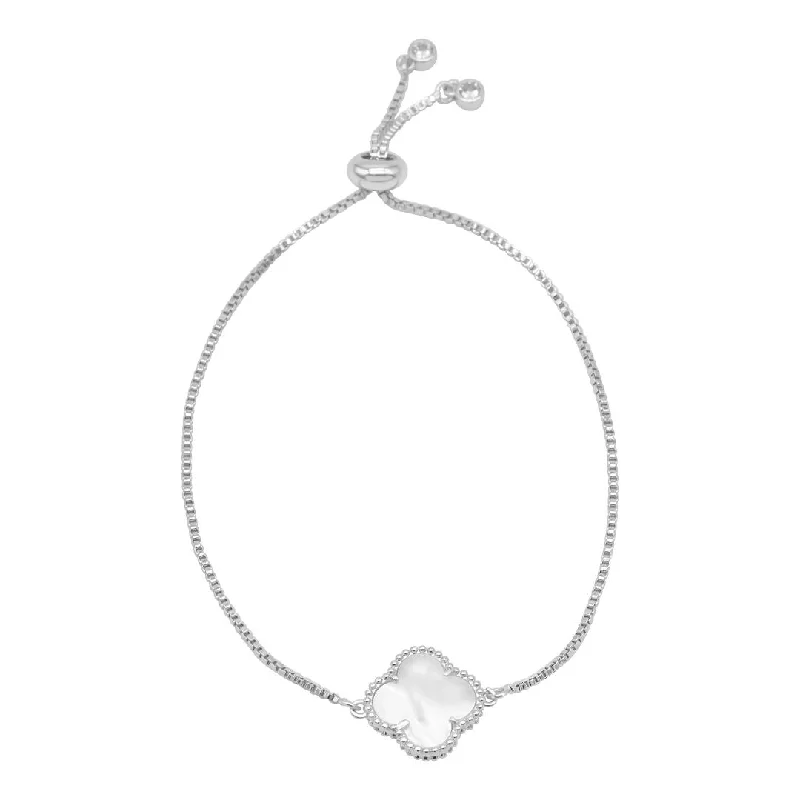 Seasonal Jewelry Deals – Elevate Your Style Adjustable Bolo White Mother of Pearl Flower Bracelet silver gold Seasonal Jewelry Deals – Elevate Your Style Adjustable Bolo White Mother of Pearl Flower Bracelet silver gold