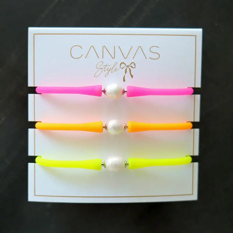 Exclusive Jewelry Sale – Sparkle For Less Bali Freshwater Pearl Silicone Bracelet Set - Bright Neon Exclusive Jewelry Sale – Sparkle For Less Bali Freshwater Pearl Silicone Bracelet Set - Bright Neon