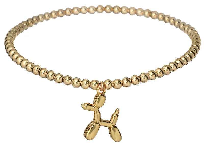 Handcrafted Jewelry Sale – Unique Designs At Low Prices "BALLOON DOG" Gold Plated Charm with 14K Gold Filled beads Bracelet Handcrafted Jewelry Sale – Unique Designs At Low Prices "BALLOON DOG" Gold Plated Charm with 14K Gold Filled beads Bracelet