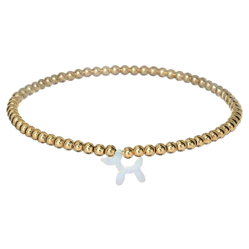 The Jewelry Sale You've Been Waiting For Is Here "BALLOON DOG" Opal Charm and Gold Filled Ball Beaded Bracelet The Jewelry Sale You've Been Waiting For Is Here "BALLOON DOG" Opal Charm and Gold Filled Ball Beaded Bracelet
