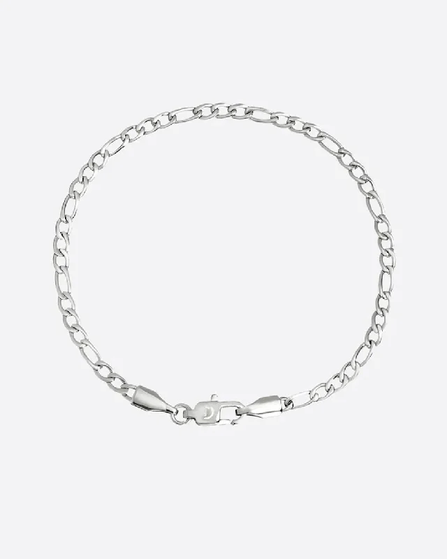 Shine In Style – Shop Jewelry Discounts Today CLEAN FIGARO BRACELET. - 3MM WHITE GOLD Shine In Style – Shop Jewelry Discounts Today CLEAN FIGARO BRACELET. - 3MM WHITE GOLD