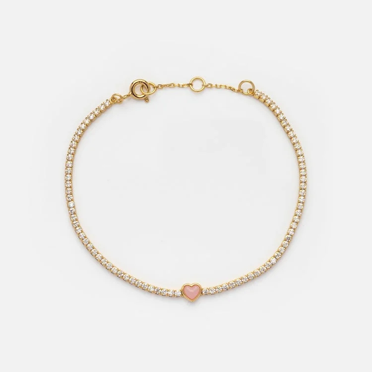 Shine Bright With Our Special Jewelry Promotions Coral Heart Diamond Tennis Bracelet Shine Bright With Our Special Jewelry Promotions Coral Heart Diamond Tennis Bracelet