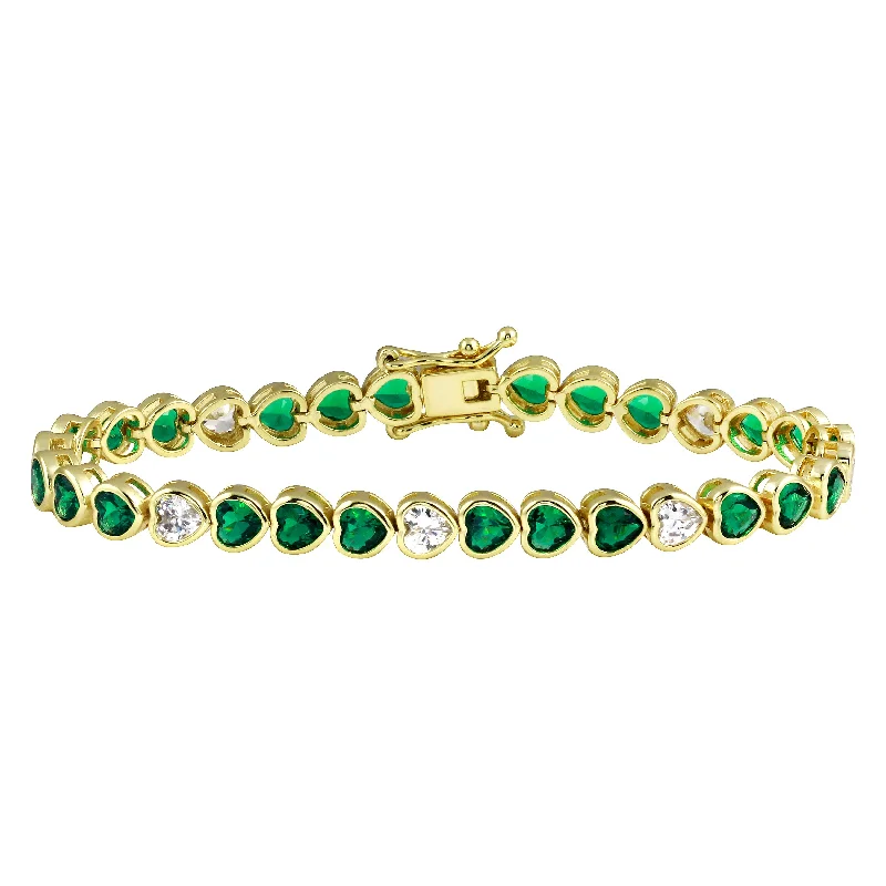 Limited-Stock Jewelry Sale – Once It's Gone, It's Gone Emerald Bezel Heart Tennis Bracelet Limited-Stock Jewelry Sale – Once It's Gone, It's Gone Emerald Bezel Heart Tennis Bracelet