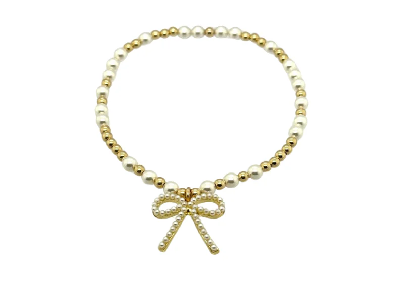 Affordable Elegance – Special Jewelry Sale Now Live "EMMA + FWP BOW" Charm Gold Filled & Pearl Beaded Bracelet Affordable Elegance – Special Jewelry Sale Now Live "EMMA + FWP BOW" Charm Gold Filled & Pearl Beaded Bracelet