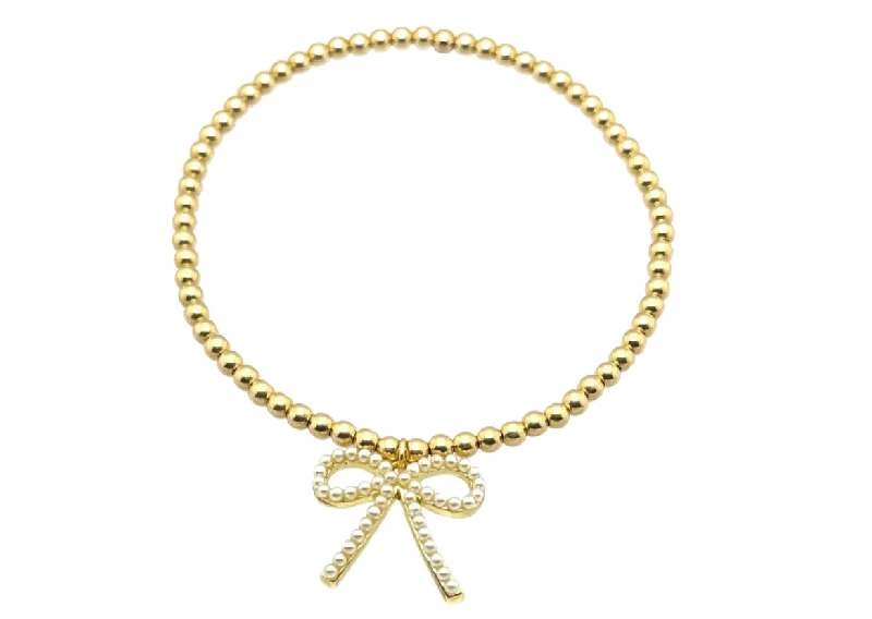 Best Jewelry Sale Prices – Limited-Time Offer "FWP BOW" Charm Gold Filled & Pearl Beaded Bracelet Best Jewelry Sale Prices – Limited-Time Offer "FWP BOW" Charm Gold Filled & Pearl Beaded Bracelet