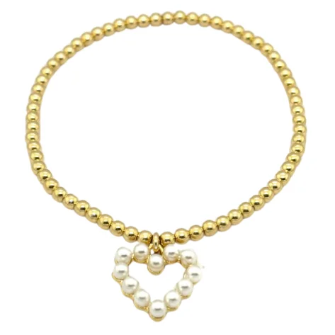 Huge Savings On Timeless Jewelry Collections "FWP HEART" CZ Charm Gold Filled Ball Beaded Bracelet Huge Savings On Timeless Jewelry Collections "FWP HEART" CZ Charm Gold Filled Ball Beaded Bracelet