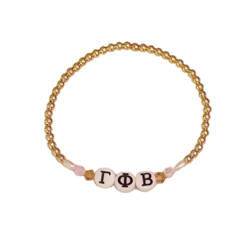Don't Miss Out – Shop Elegant Jewelry For Less bara Boheme | "GAMMA PHI BETA" Sorority Greek Letter Ball Beaded Bracelet Don't Miss Out – Shop Elegant Jewelry For Less bara Boheme | "GAMMA PHI BETA" Sorority Greek Letter Ball Beaded Bracelet