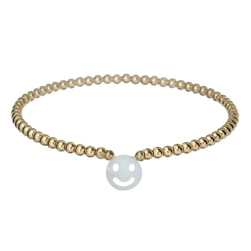 High-Quality Gemstone Jewelry For Special Occasions "HAPPY FACE" Opal Charm and Gold Filled Ball Beaded Bracelet High-Quality Gemstone Jewelry For Special Occasions "HAPPY FACE" Opal Charm and Gold Filled Ball Beaded Bracelet