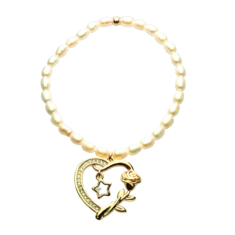 Luxury Meets Affordability – Jewelry Sale Live Now "HEART ROSE + STAR" Pearls w/ Gold Filled beaded Bracelets Luxury Meets Affordability – Jewelry Sale Live Now "HEART ROSE + STAR" Pearls w/ Gold Filled beaded Bracelets