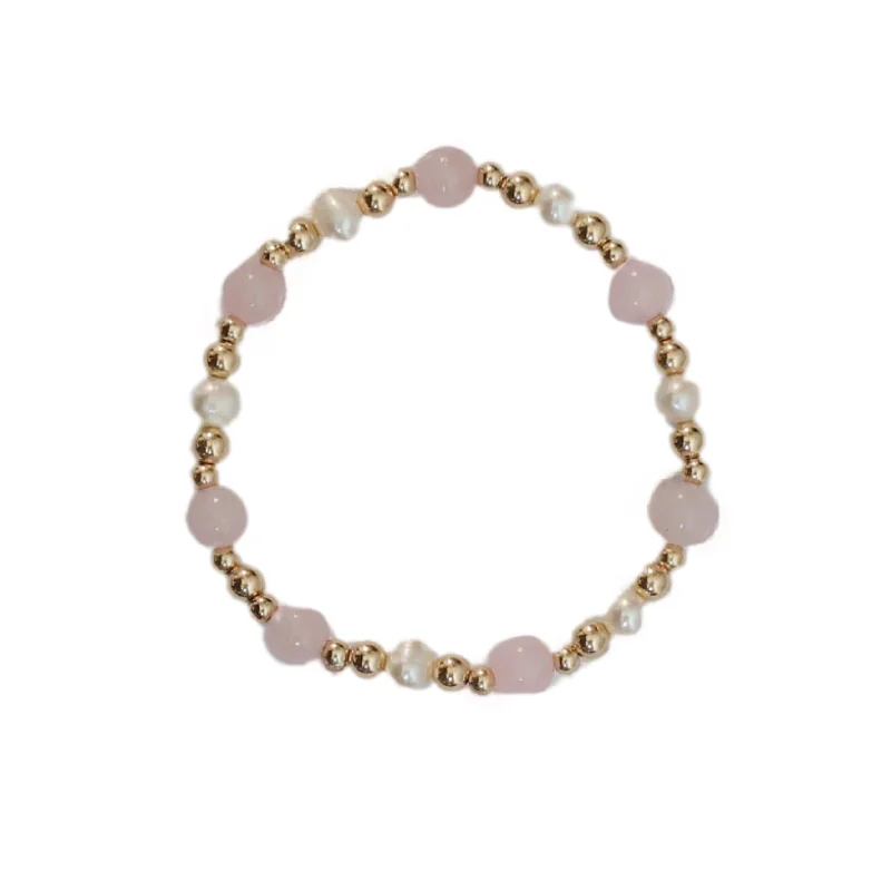 Modern Jewelry At Exclusive Discounts – Shop Today "LEELA" Rose Quartz and Gold Filled Ball beads Bracelet Modern Jewelry At Exclusive Discounts – Shop Today "LEELA" Rose Quartz and Gold Filled Ball beads Bracelet
