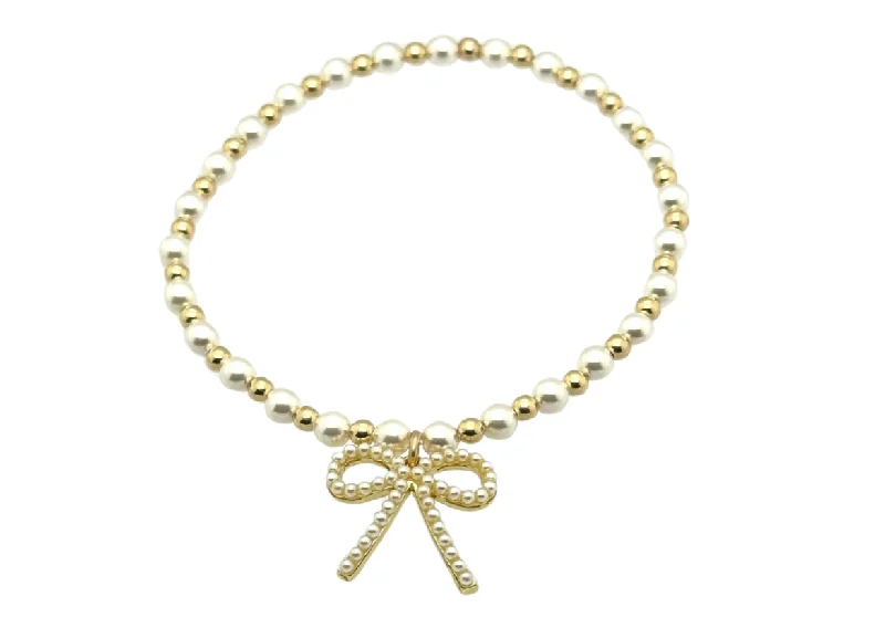 Exclusive Online Jewelry Sale – Don't Wait "MAY + FWP BOW" Charm Gold Filled & Pearl Beaded Bracelet Exclusive Online Jewelry Sale – Don't Wait "MAY + FWP BOW" Charm Gold Filled & Pearl Beaded Bracelet
