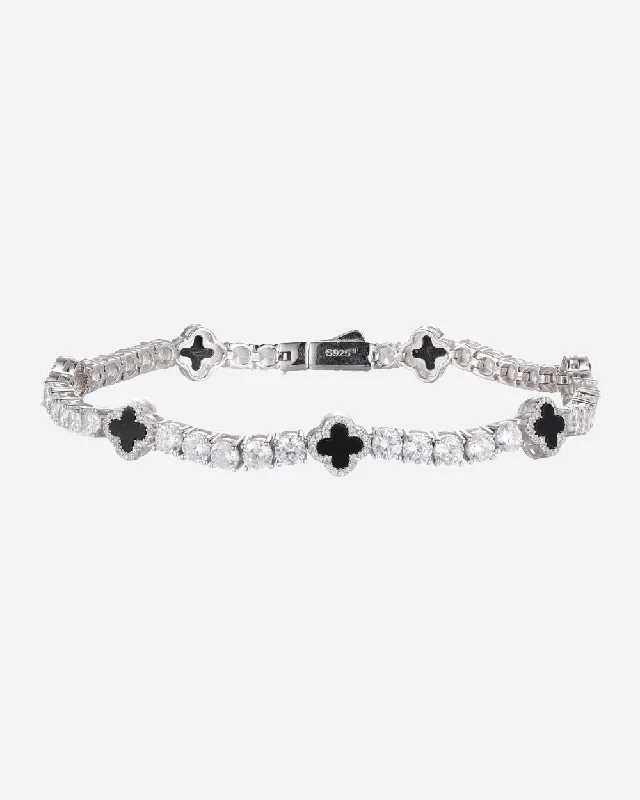 Dazzling Deals On Necklaces, Bracelets, And More MOISSANITE BLACK CLOVER TENNIS BRACELET. - WHITE GOLD Dazzling Deals On Necklaces, Bracelets, And More MOISSANITE BLACK CLOVER TENNIS BRACELET. - WHITE GOLD