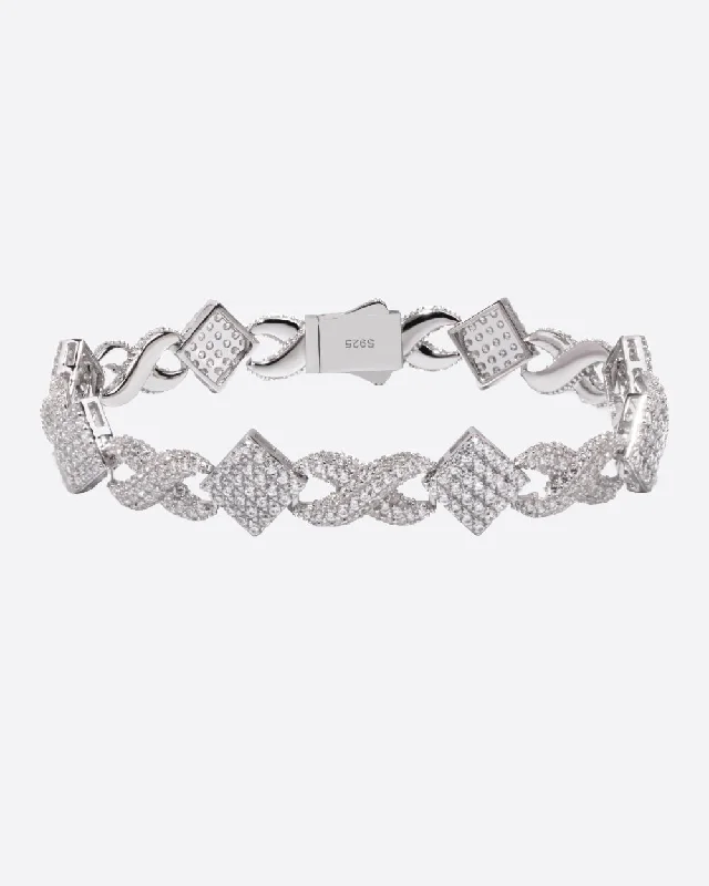 Best-Selling Jewelry Styles Now At Exclusive Discounts MOISSANITE INFINITY RHOMBUS BRACELET. - WHITE GOLD Best-Selling Jewelry Styles Now At Exclusive Discounts MOISSANITE INFINITY RHOMBUS BRACELET. - WHITE GOLD