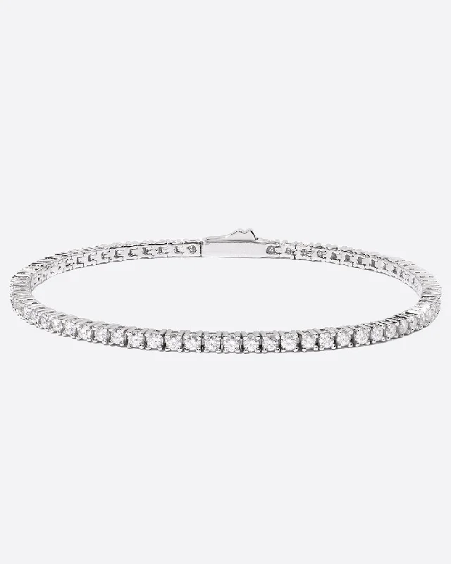 Premium Diamond Jewelry For Unforgettable Moments MOISSANITE TENNIS BRACELET. - 2MM WHITE GOLD Premium Diamond Jewelry For Unforgettable Moments MOISSANITE TENNIS BRACELET. - 2MM WHITE GOLD