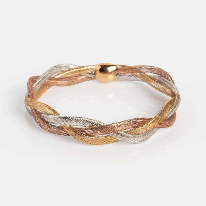 The Perfect Accessory For Less – Jewelry Sale Live Solid Gold Mixed Metal Braided Mesh Bracelet The Perfect Accessory For Less – Jewelry Sale Live Solid Gold Mixed Metal Braided Mesh Bracelet
