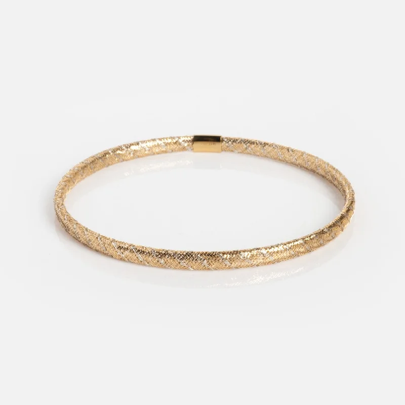 Don't Miss Out On Jaw-Dropping Jewelry Discounts Solid Gold Mixed Metal Mesh Bracelet Don't Miss Out On Jaw-Dropping Jewelry Discounts Solid Gold Mixed Metal Mesh Bracelet