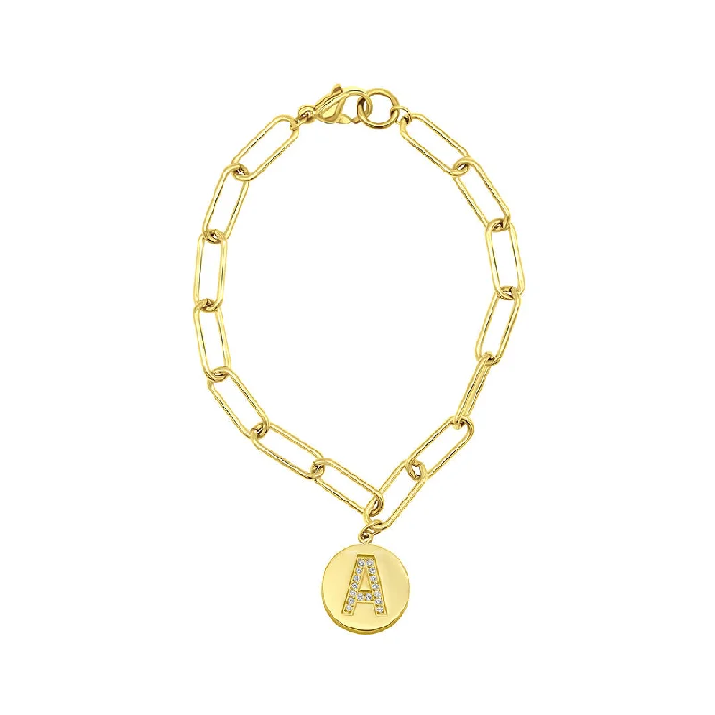 High-End Sparkle, Low-End Prices – Jewelry Sale Live Tarnish Resistant 14k Gold Plated Pave Crystal Initial Disc Paperclip Bracelet High-End Sparkle, Low-End Prices – Jewelry Sale Live Tarnish Resistant 14k Gold Plated Pave Crystal Initial Disc Paperclip Bracelet