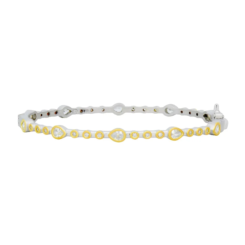 Dazzle In Elegance With Our Biggest Jewelry Sale Teardrop Station Hinge Bangle Silver And Black Dazzle In Elegance With Our Biggest Jewelry Sale Teardrop Station Hinge Bangle Silver And Black