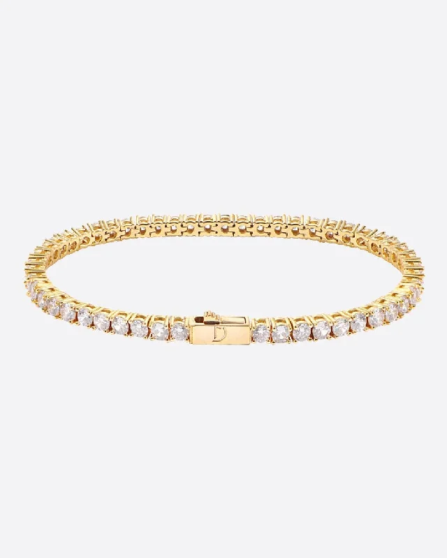 Elegant Designs, Unbeatable Discounts – Shop Jewelry Now TENNISBOY BRACELET. - 3MM 18K GOLD Elegant Designs, Unbeatable Discounts – Shop Jewelry Now TENNISBOY BRACELET. - 3MM 18K GOLD