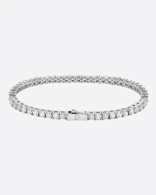 Don't Miss Our Biggest Jewelry Sale Of The Season TENNISBOY BRACELET. - 4MM WHITE GOLD Don't Miss Our Biggest Jewelry Sale Of The Season TENNISBOY BRACELET. - 4MM WHITE GOLD