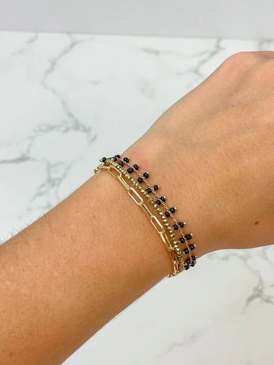 Luxury Jewelry Sale – Elegant Styles At Unbeatable Prices Triple Strand Link Magnetic Bracelet - Gold Luxury Jewelry Sale – Elegant Styles At Unbeatable Prices Triple Strand Link Magnetic Bracelet - Gold