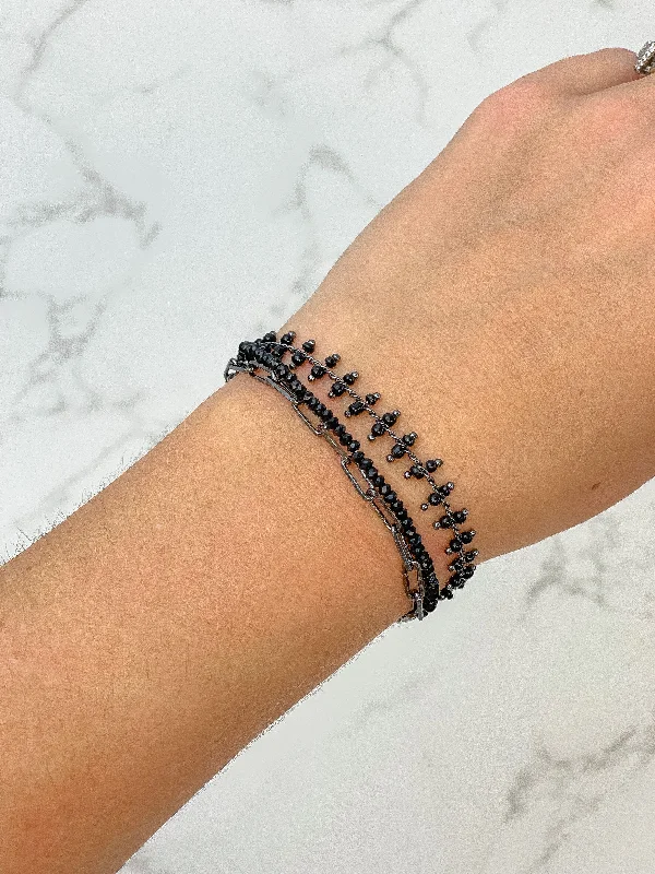 Luxury Jewelry Sale – Sparkle For Less Triple Strand Link Magnetic Bracelet - Gunmetal Luxury Jewelry Sale – Sparkle For Less Triple Strand Link Magnetic Bracelet - Gunmetal