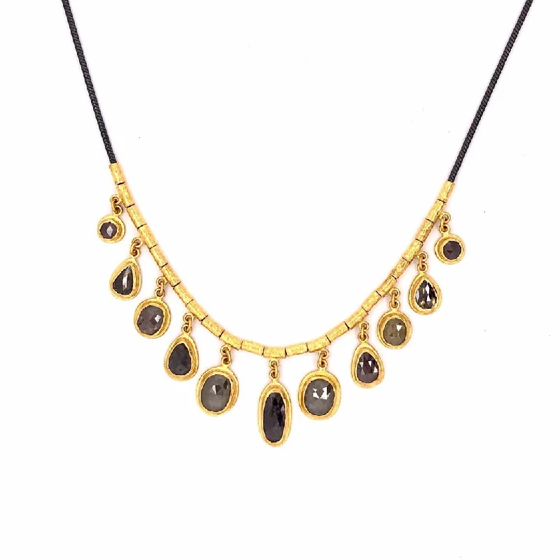 Get Ready To Sparkle – Special Jewelry Discounts 24K 13.90 ctw Black Diamond Necklace Get Ready To Sparkle – Special Jewelry Discounts 24K 13.90 ctw Black Diamond Necklace