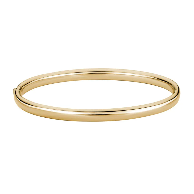 Affordable Gold-Plated Jewelry For Modern Fashion 14k Gold Polished Bangle Bracelet Affordable Gold-Plated Jewelry For Modern Fashion 14k Gold Polished Bangle Bracelet