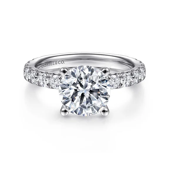 Bohemian-Inspired Jewelry For Free-Spirited Fashion 14K White Gold Round Diamond Engagement Ring Bohemian-Inspired Jewelry For Free-Spirited Fashion 14K White Gold Round Diamond Engagement Ring