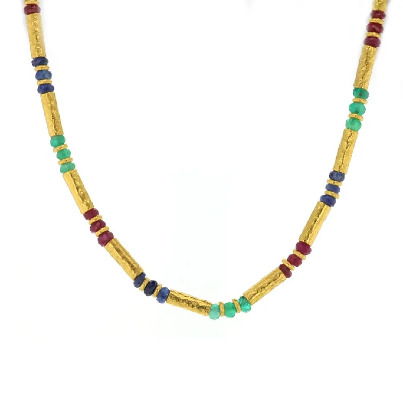 Seasonal Jewelry Deals – Elevate Your Style 17" 24K Ruby, Sapphire & Emerald Necklace Seasonal Jewelry Deals – Elevate Your Style 17" 24K Ruby, Sapphire & Emerald Necklace