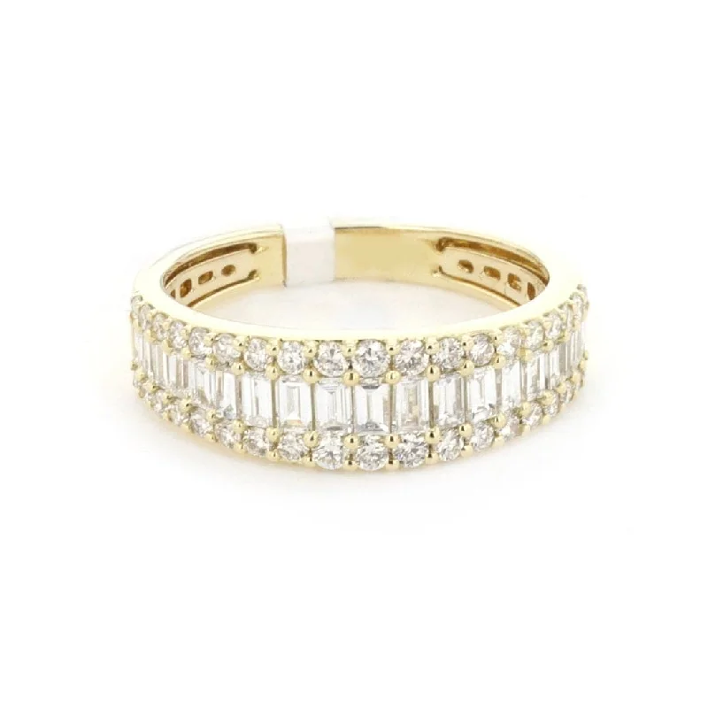 Everyday Jewelry Essentials Now On Sale 3-Row Baguette & Round Diamond Band | 0.61 ctw| M10278705 Everyday Jewelry Essentials Now On Sale 3-Row Baguette & Round Diamond Band | 0.61 ctw| M10278705
