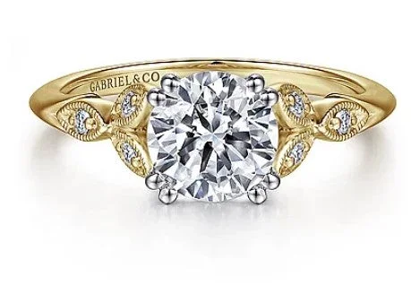 Elegant Rose Gold Jewelry For A Stylish Touch Celia - 14K White-Yellow Gold Round Diamond Engagement Ring (setting only) Elegant Rose Gold Jewelry For A Stylish Touch Celia - 14K White-Yellow Gold Round Diamond Engagement Ring (setting only)