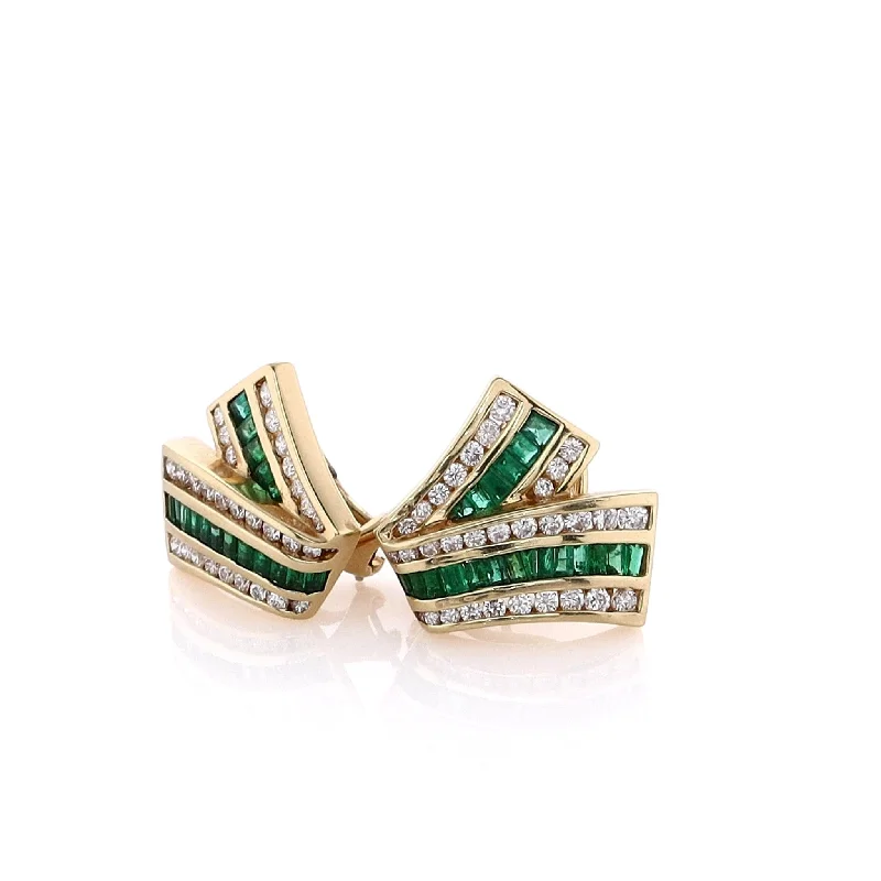 Affordable Luxury Jewelry – Style At A Great Price Estate C. Krypell 18 Karat Yellow Gold Emerald and Diamond Earrings Affordable Luxury Jewelry – Style At A Great Price Estate C. Krypell 18 Karat Yellow Gold Emerald and Diamond Earrings