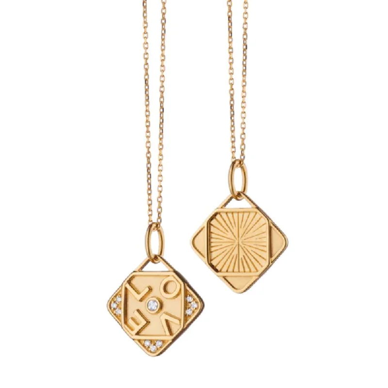 Sparkle On A Budget – Fine Jewelry For Less Monica Rich Kosann 18K Gold Mini "Love" Charm Necklace Sparkle On A Budget – Fine Jewelry For Less Monica Rich Kosann 18K Gold Mini "Love" Charm Necklace