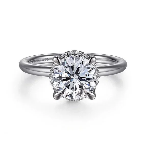 Unique Jewelry For Less – Shop The Sale Now Seattle - 14K White Gold Round Hidden Halo Diamond Engagement Ring (Setting Only) Unique Jewelry For Less – Shop The Sale Now Seattle - 14K White Gold Round Hidden Halo Diamond Engagement Ring (Setting Only)