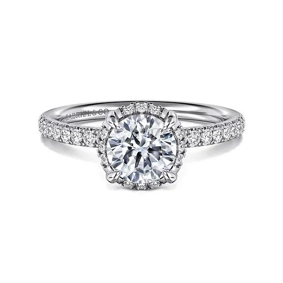 The Biggest Jewelry Sale Of The Year Is Here Suede - 14K White Gold Round Hidden Halo Diamond Engagement Ring (Setting Only) The Biggest Jewelry Sale Of The Year Is Here Suede - 14K White Gold Round Hidden Halo Diamond Engagement Ring (Setting Only)