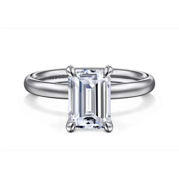 Get The Sparkle You Love At Prices You Adore Unite - 14K White Gold Emerald Cut Solitaire Diamond Engagement Ring (Setting Only) Get The Sparkle You Love At Prices You Adore Unite - 14K White Gold Emerald Cut Solitaire Diamond Engagement Ring (Setting Only)