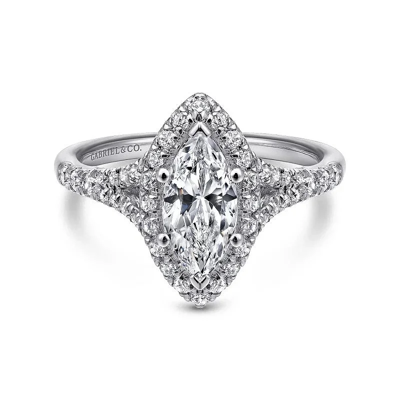 Luxury Jewelry Clearance – Shop Premium Styles Now Verbena - 14K White Gold Marquise Halo Diamond Engagement Ring (Setting Only) Luxury Jewelry Clearance – Shop Premium Styles Now Verbena - 14K White Gold Marquise Halo Diamond Engagement Ring (Setting Only)